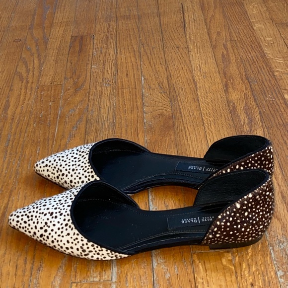 White House Black Market D’Orsay Horsehair Flats Size 6 Animal print - Picture 5 of 10